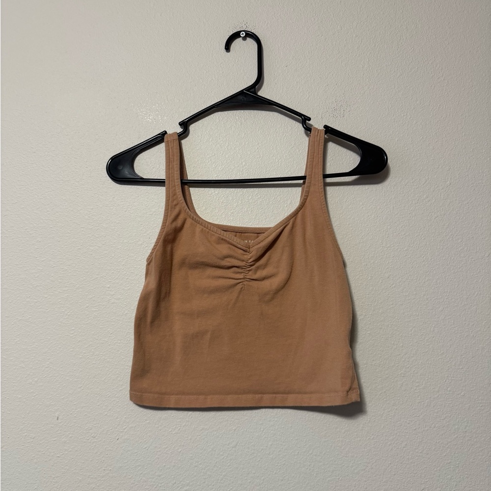 American Eagle Outfitters Tan Crop Top